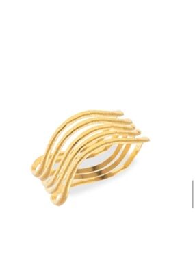 Sylvia Toledano Flow 22k Gold Plated Stackable Bangle Bracelet set NWT